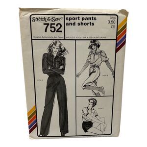 1982 Stretch and Sew Sport Pants And Shorts Design Patterns by Ann Person